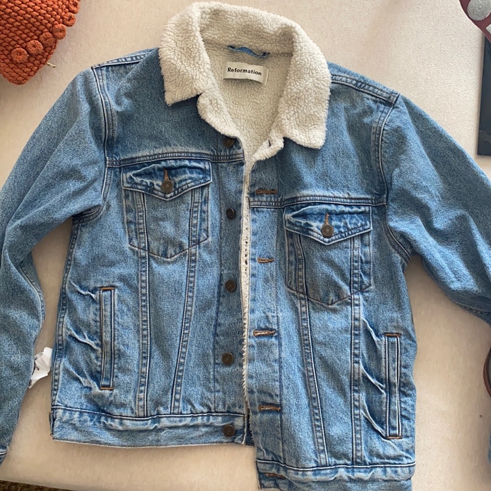 Reformation denim trucker jacket